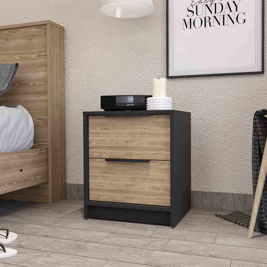 Washington Nightstand, Two Large Drawers