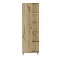 Los Angeles Linen  Cabinet, Five Shelves, One Cabinet, Divisions