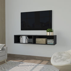 Yankton Floating TV Stand with Spacious Shelves and Cable Management