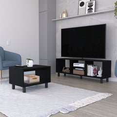 Hoven 2 Piece Living Room Set with TV Rack and Coffee Table