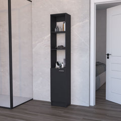 Brenda Linen Cabinet with 1 door, 3 open shelves