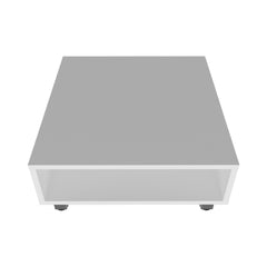 Avondale Coffee Table in Melamine with Open Storage, white