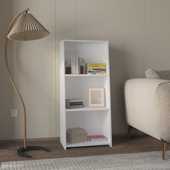 Anthem Bookcase in Melamine with Three Shelves, White