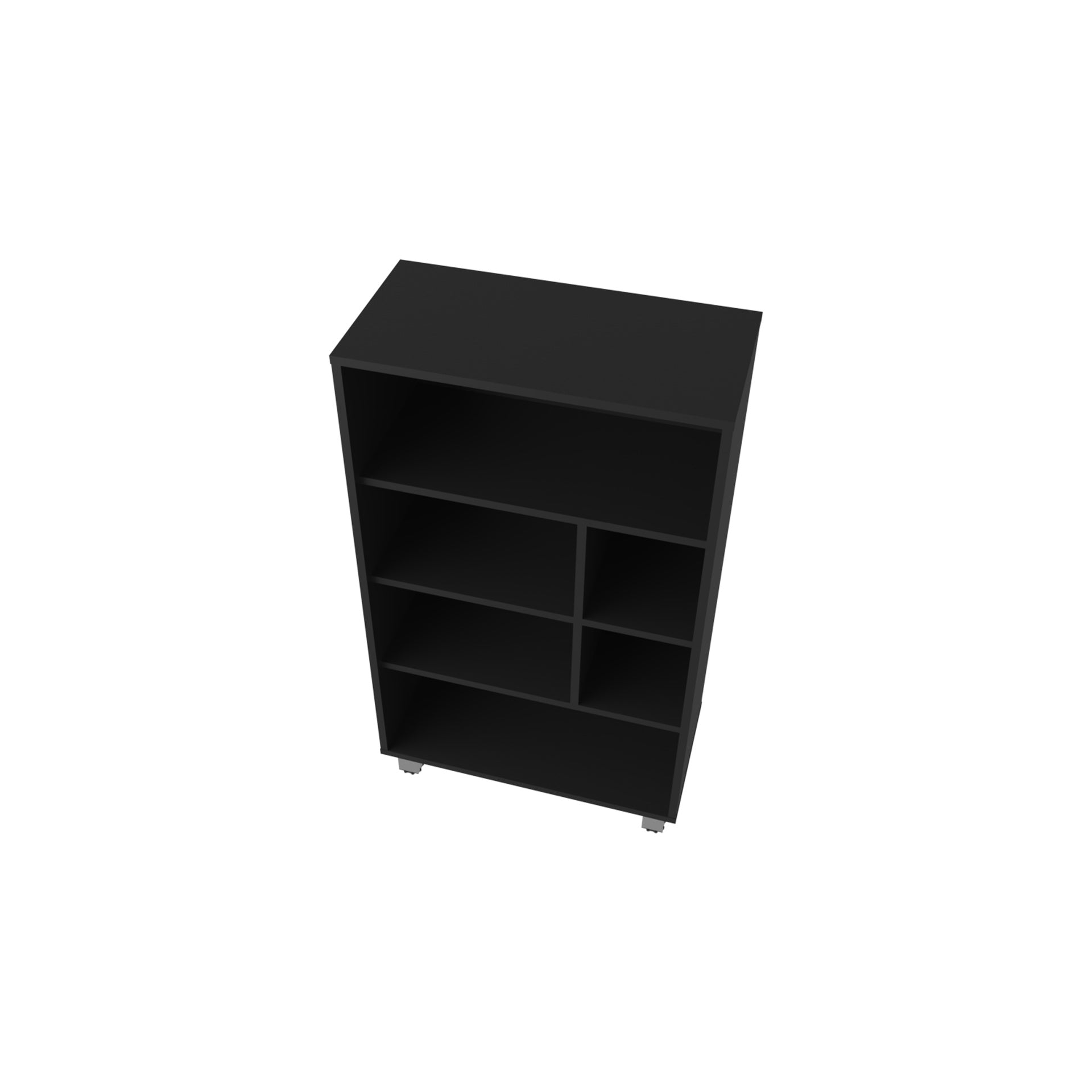 Charco Bookcase in Melamine with Six  Shelves, White