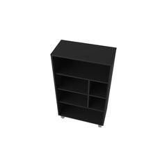 Charco Bookcase in Melamine with Six  Shelves, White