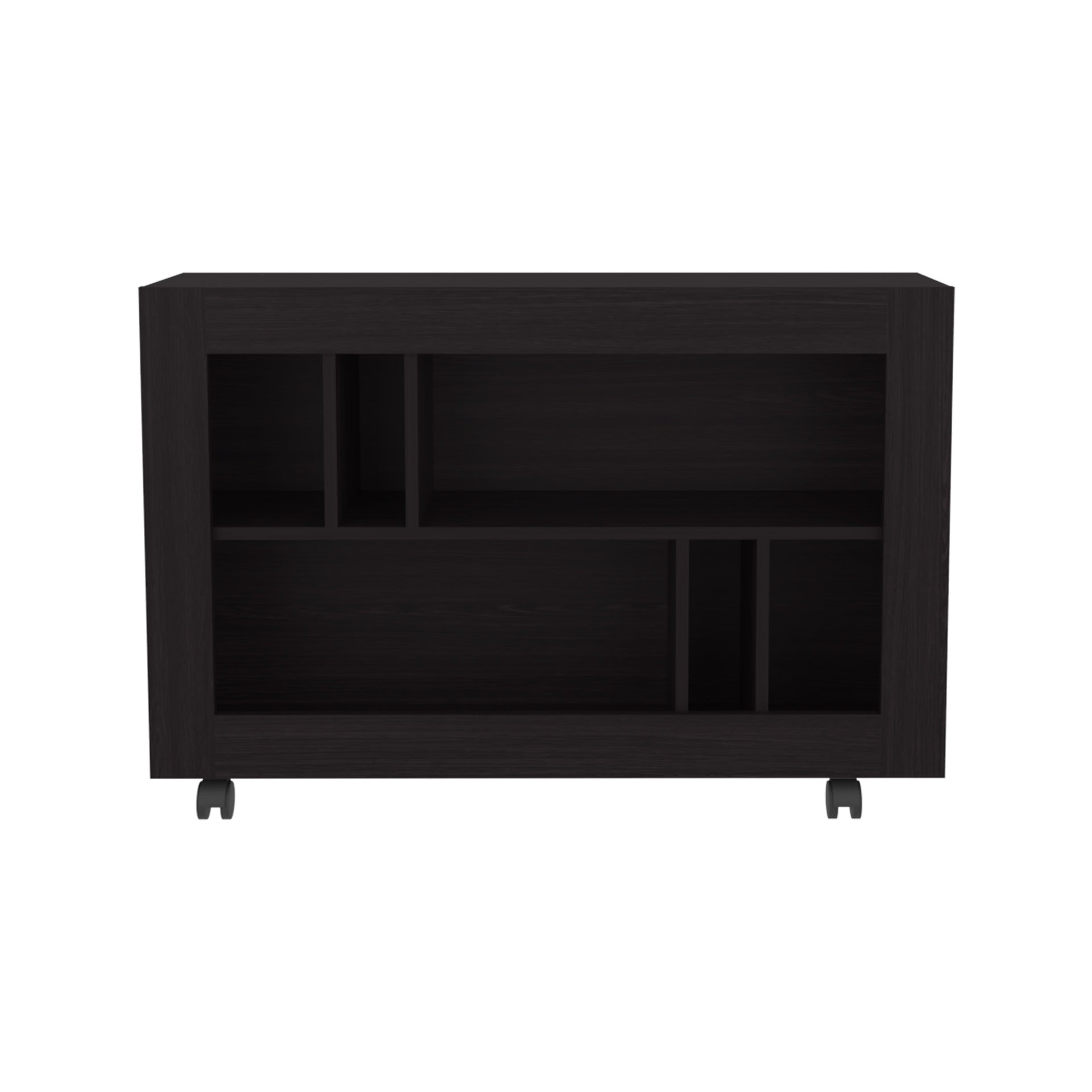 FM FURNITURE Cowlic Console Table in Melamine with Open Storage. Wengue