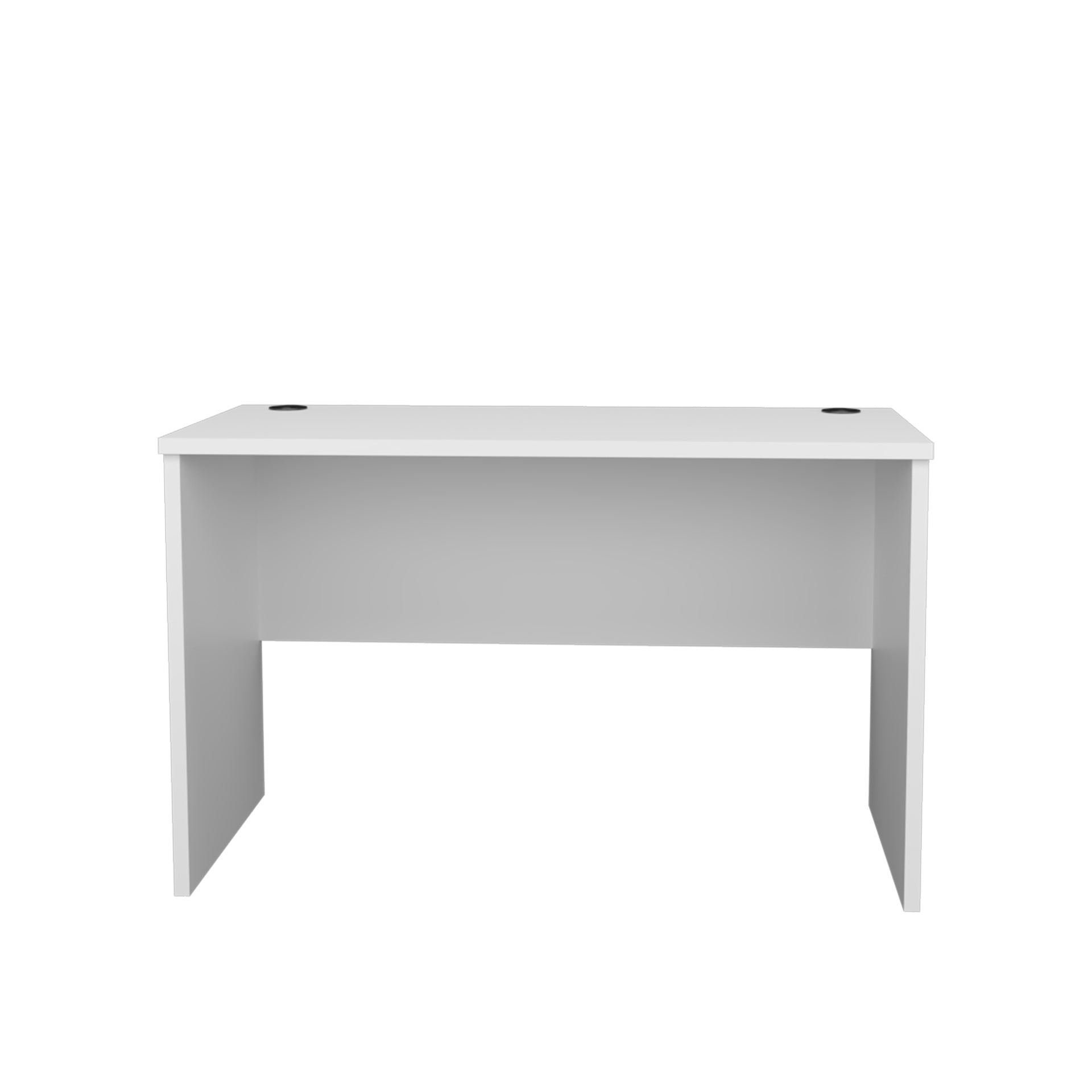 FM FURNITURE Rough Rock Minimalist Home Office Work Desk with Cable Management . White