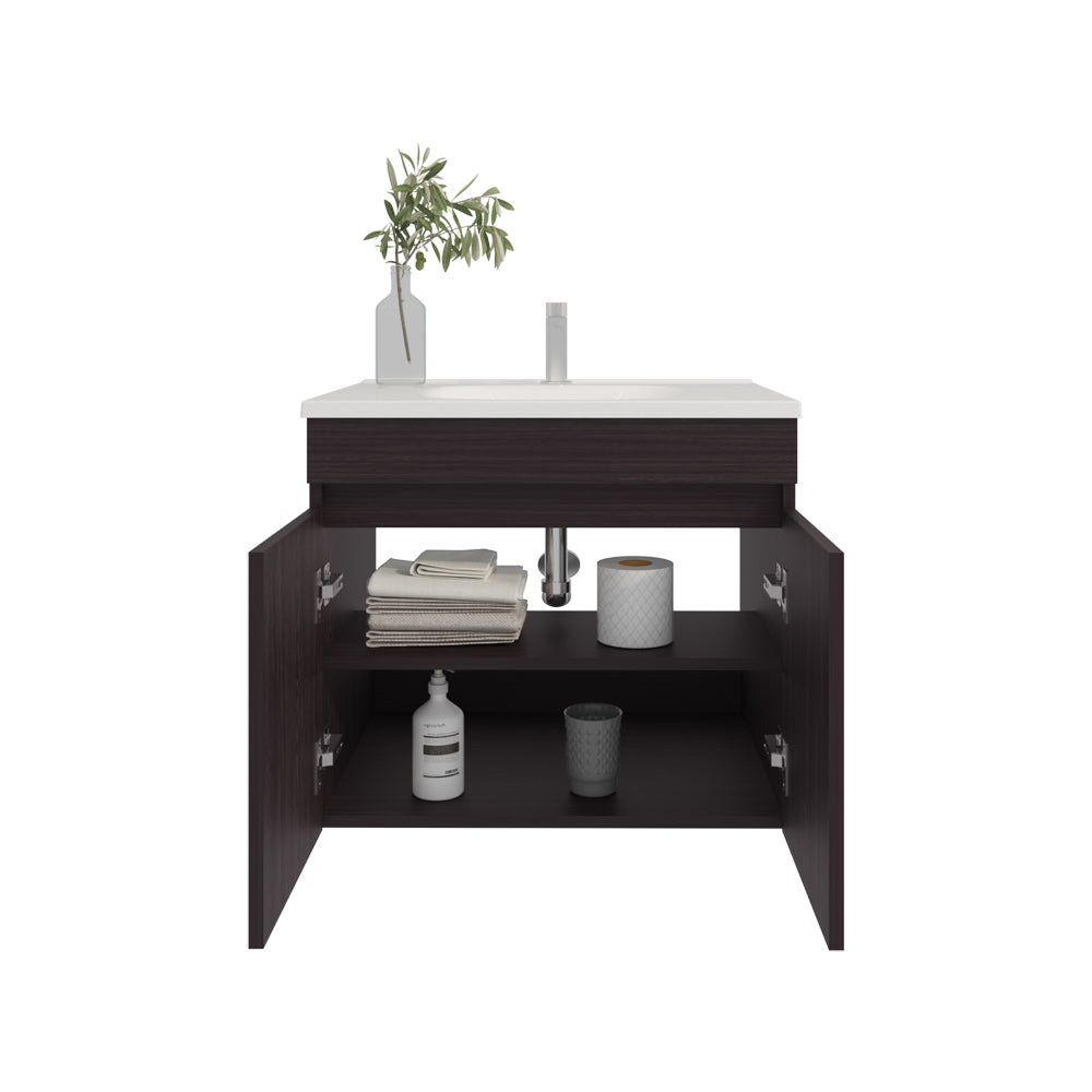 FM FURNITURE Rainbow City Vanity with 2 Doors, Wengue