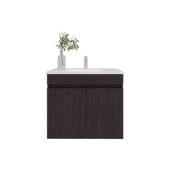 FM FURNITURE Rainbow City Vanity with 2 Doors, Wengue