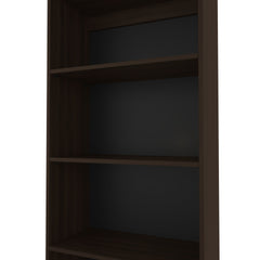 FM FURNITURE Dam Bookcase with Open Storage and 5 Shelves, Stained Walnut
