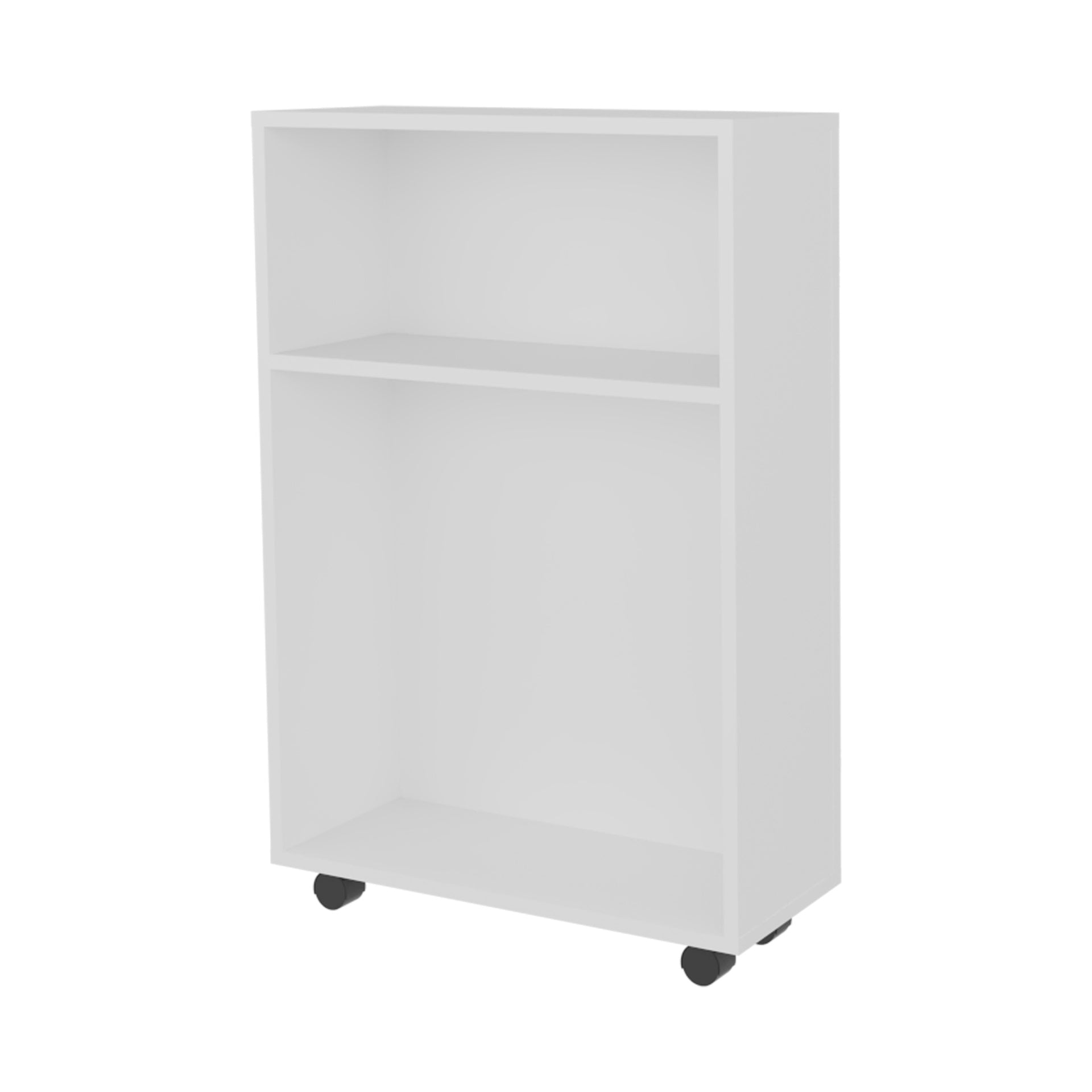 Concho Rolling Storage Cart,  Versatile Compact Design for Easy Bathroom and Home Organization, White