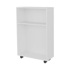 Concho Rolling Storage Cart,  Versatile Compact Design for Easy Bathroom and Home Organization, White