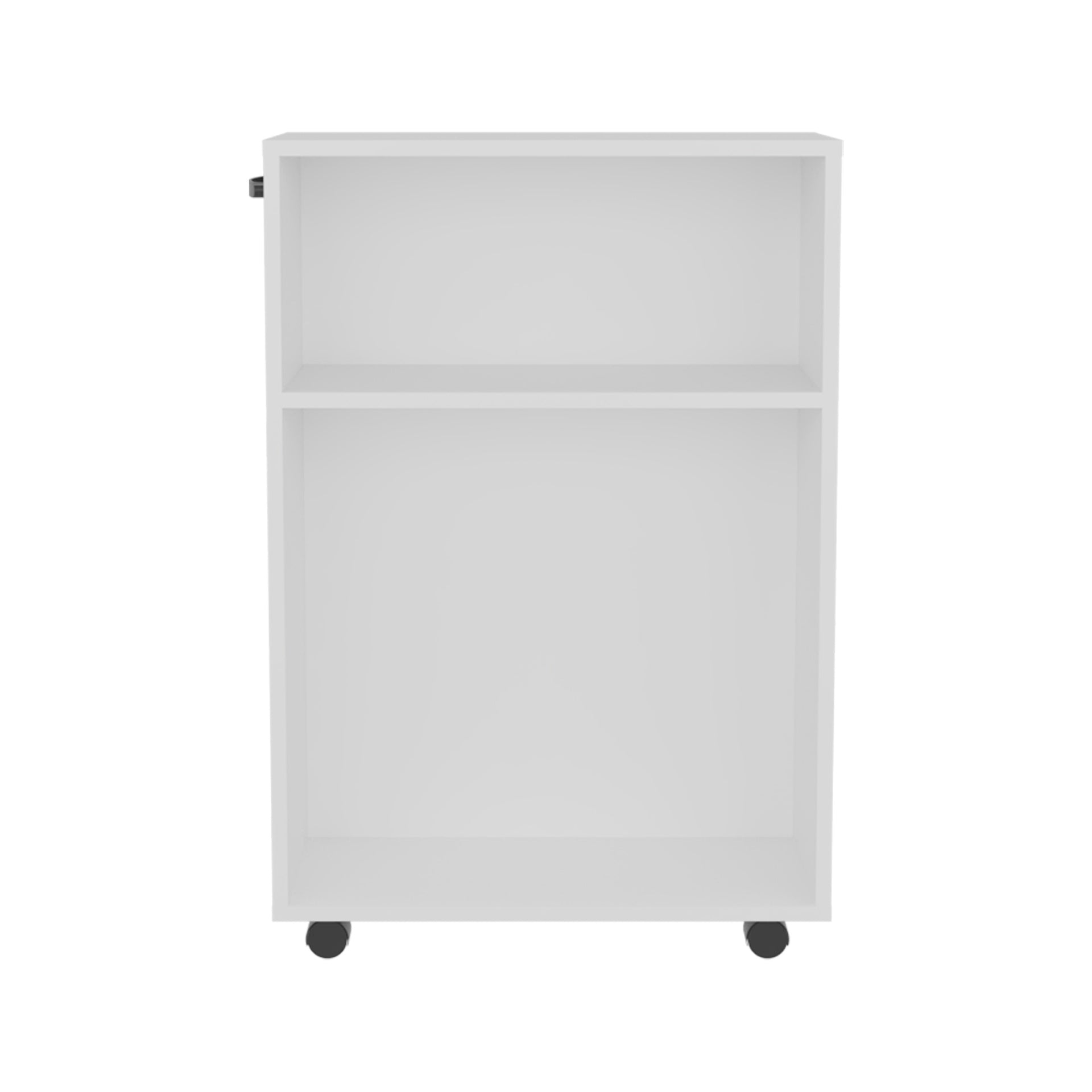 Concho Rolling Storage Cart,  Versatile Compact Design for Easy Bathroom and Home Organization, White