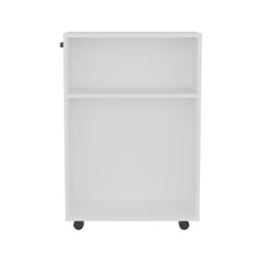 Concho Rolling Storage Cart,  Versatile Compact Design for Easy Bathroom and Home Organization, White