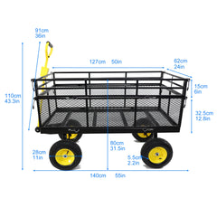 Big Wagon Cart Garden cart trucks make it easier to transport firewood Yellow+BlackB