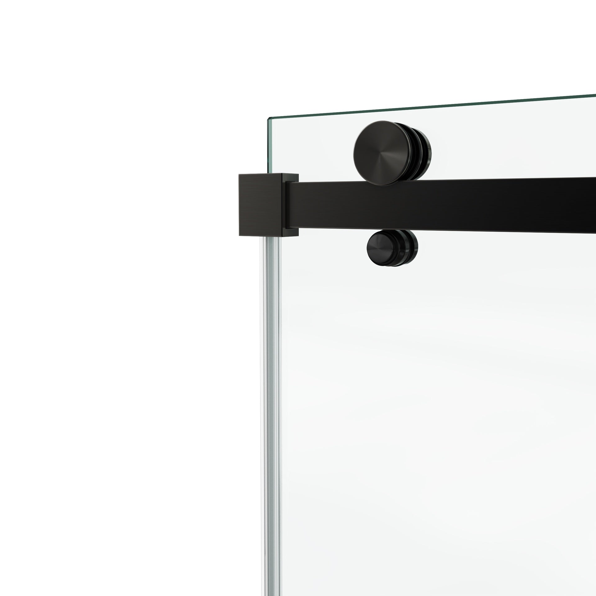 60*76"Fixed & Sliding Shower Door, Square Tube Hardware, Clear Glass Shower Door, 3/8″ (10mm) SGCC Tempered Glass, Stainless Steel