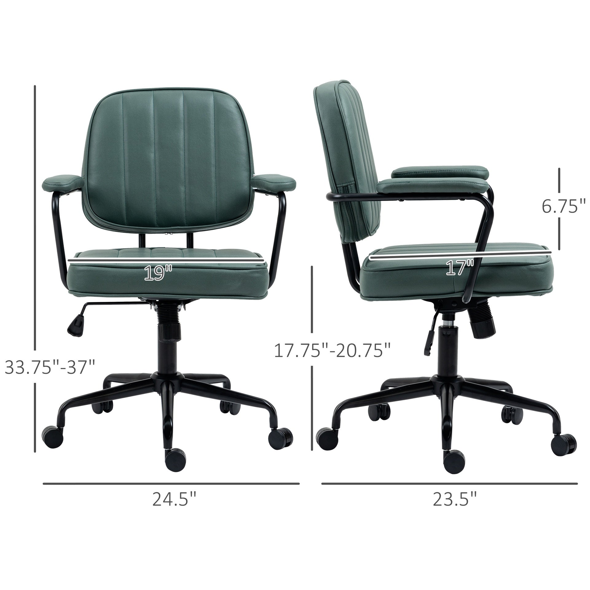 Office Chair, Adjustable for Home & Office, Comfy Seating with Stylish Retro Vibe