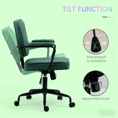 Office Chair, Adjustable for Home & Office, Comfy Seating with Stylish Retro Vibe