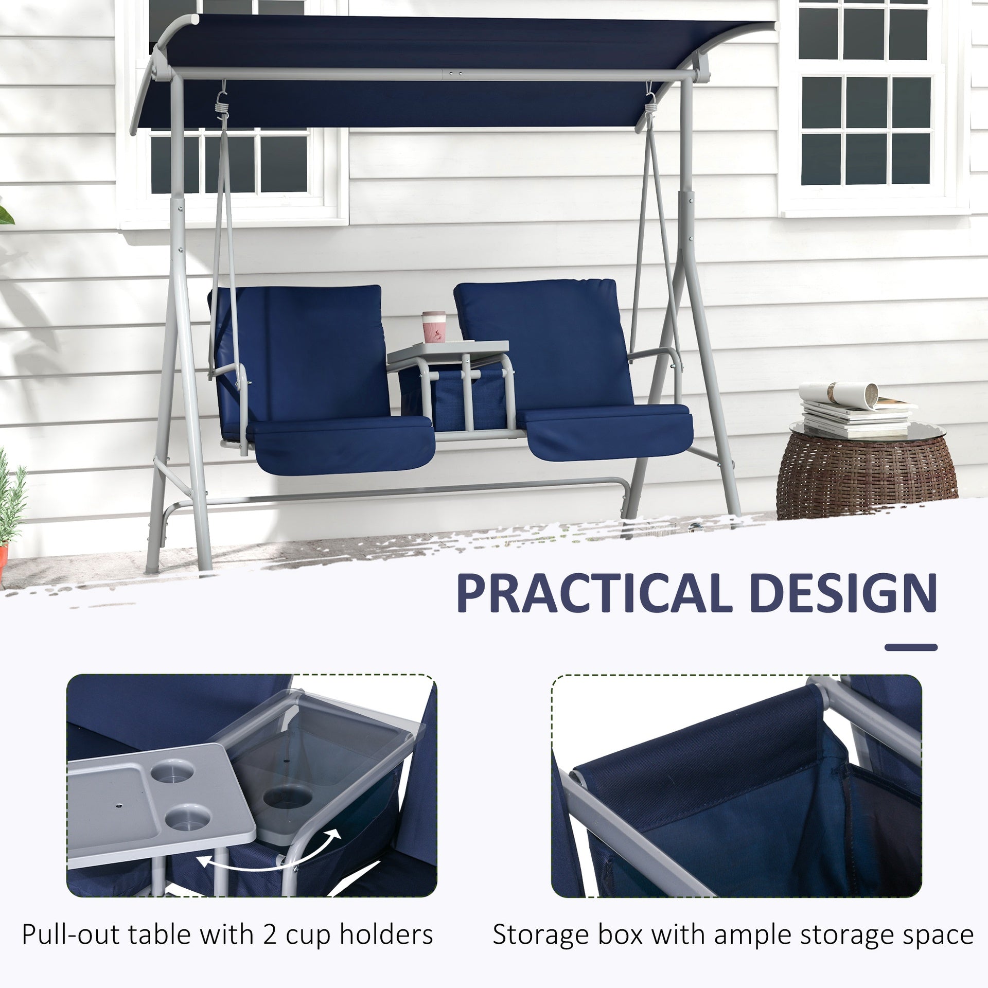 Swing Chair,Outdoor Porch Swing ,for Garden, Poolside, Backyard