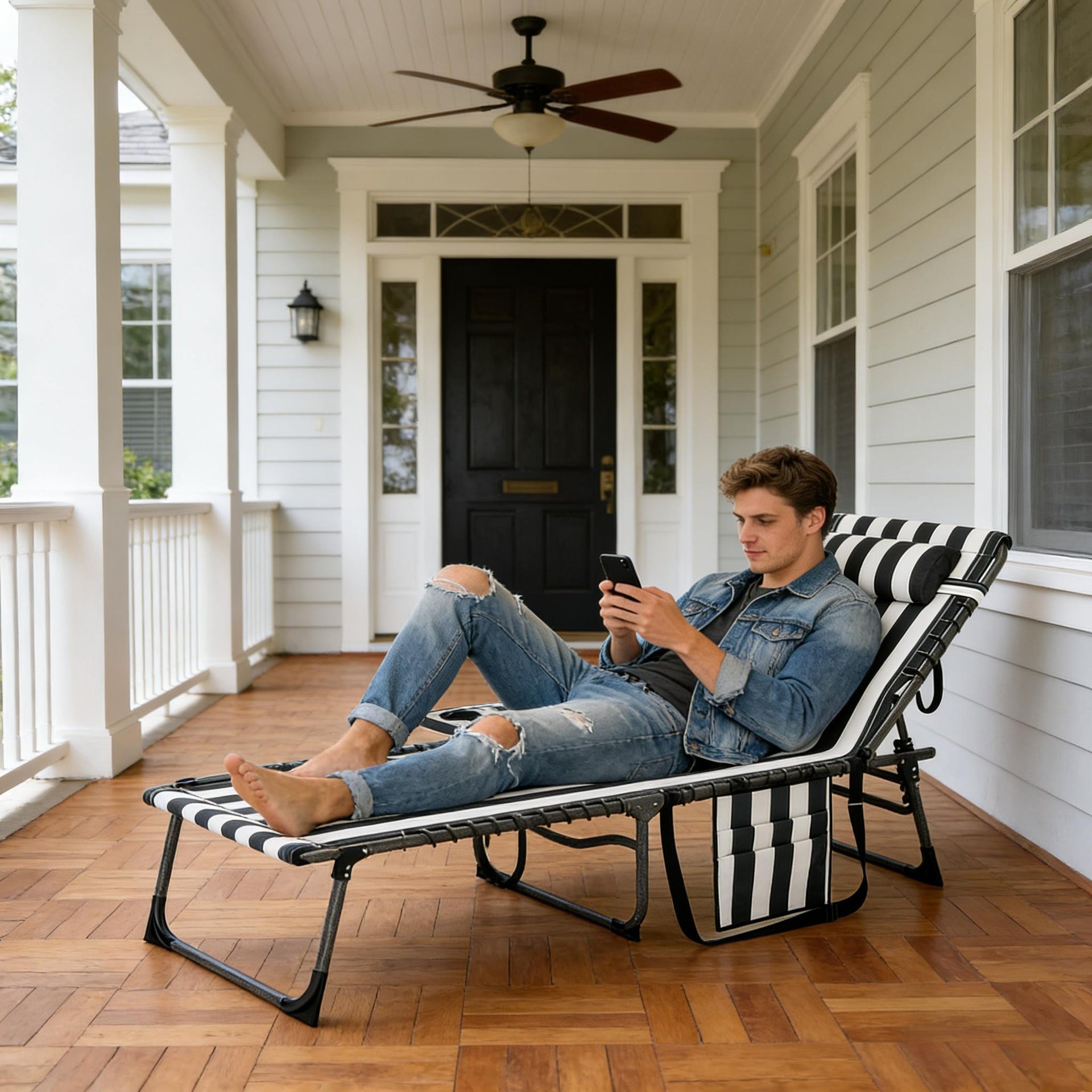Stylish Tanning Chair,Outdoor Folding Lounge Chair