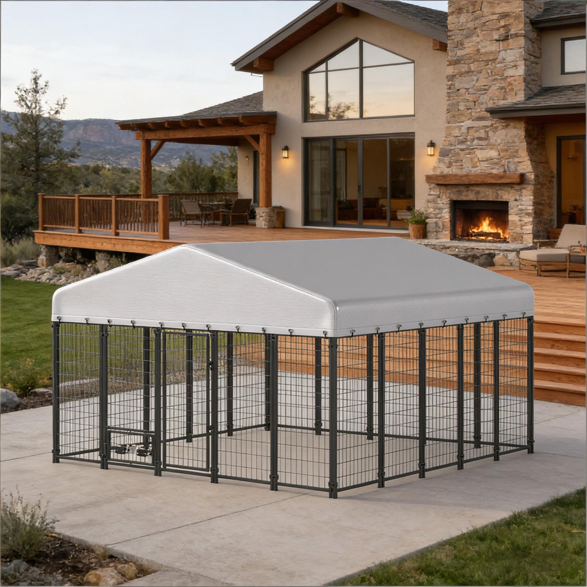 Spacious Dog Kennel,Outdoor Pet Kennel