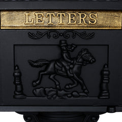 Cast Aluminum Mail Box,Postal Box , Mailbox Color Black
