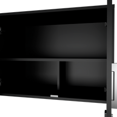 Wall Storage Cabinet 20" H, Two Doors, Three Internal Shelves, Black