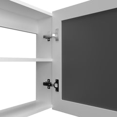 Medicine Cabinet 20.5" H, with 2 Shelves, 1 Door, and 1 Mirror, White