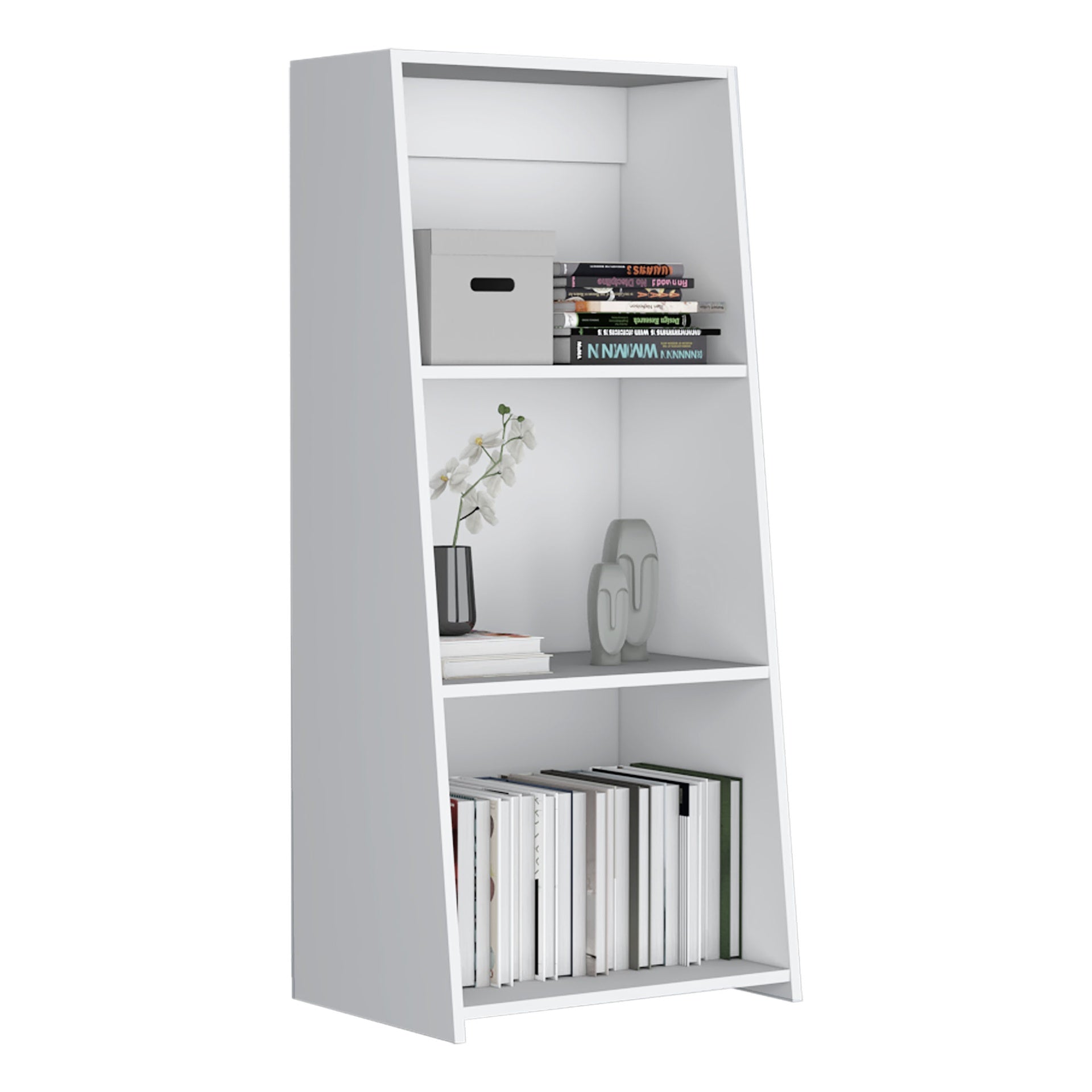 Bookcase 47" H, 3 shelves, White