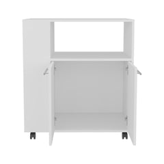 Kitchen Cart, 2 Doors, 3 Shelves, 4 Wheels