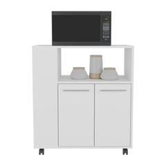 Kitchen Cart, 2 Doors, 3 Shelves, 4 Wheels