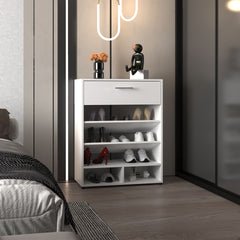 Shoe Rack, 1 Door, 4 Legs, 5 Shelves