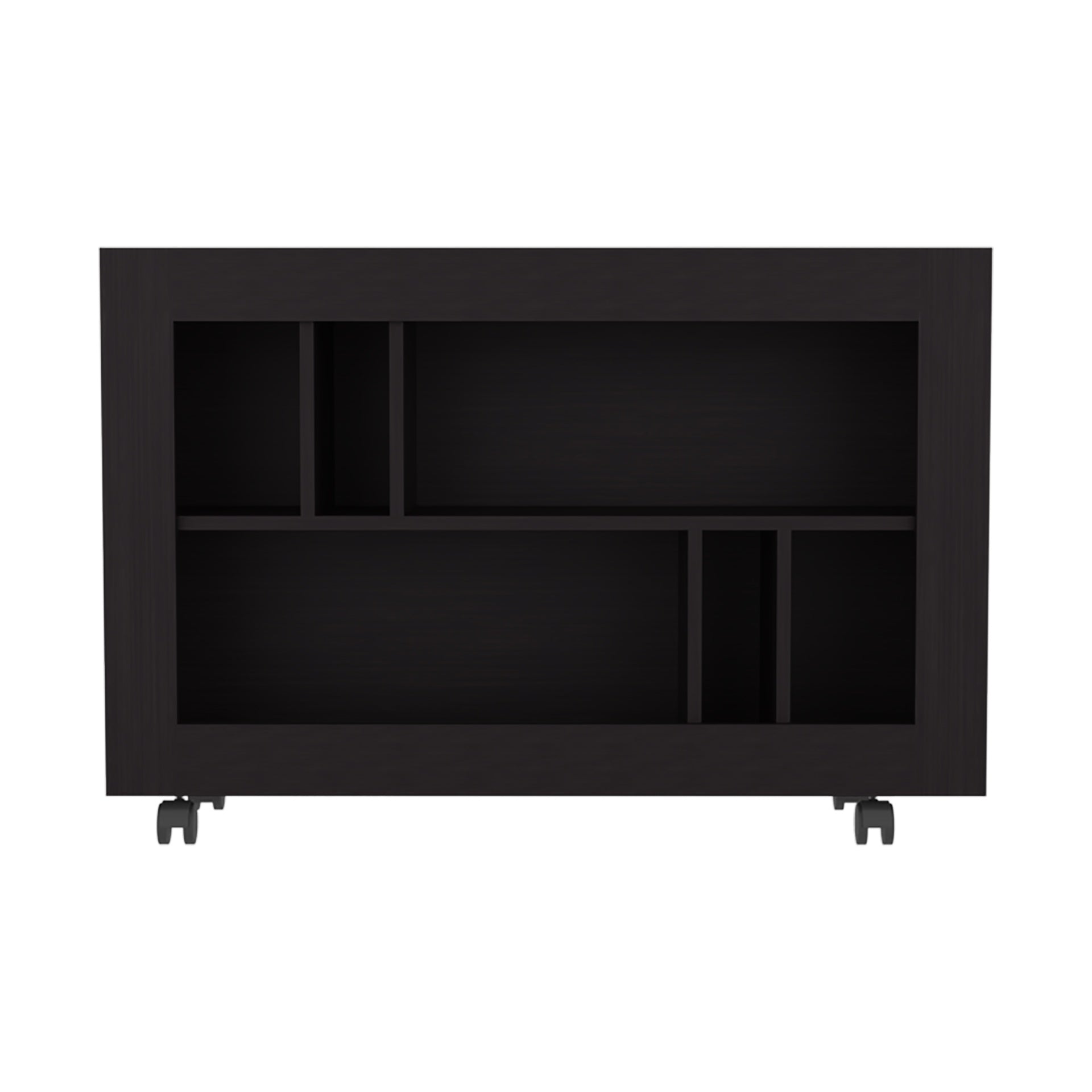 Console Table Cart, 5 Shelves, 4 Casters