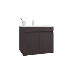 Bathroom Vanity with Sink, 2 Doors, 2 Shelves