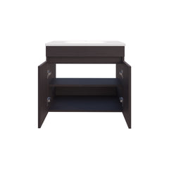 Bathroom Vanity with Sink, 2 Doors, 2 Shelves