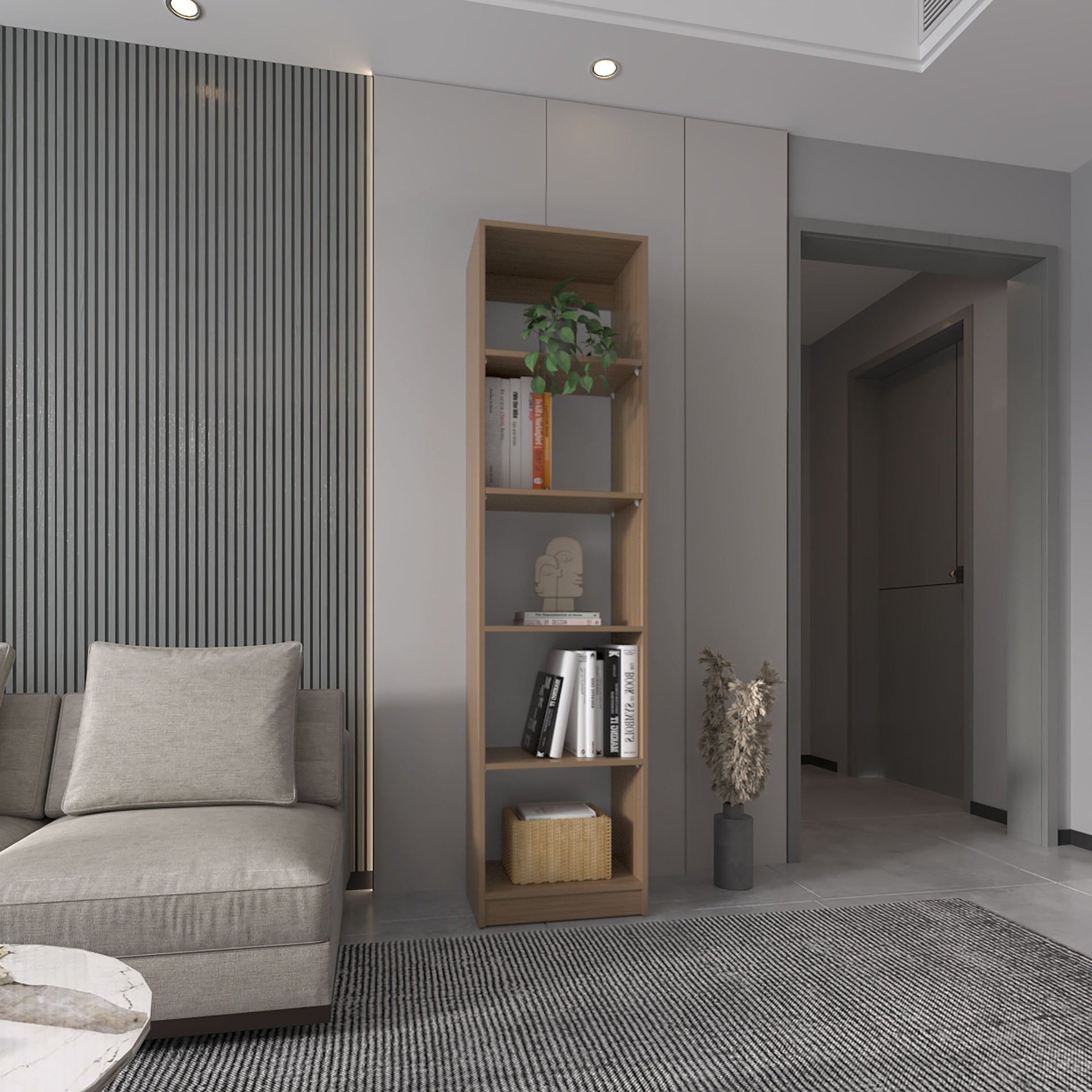 XS Bookcase Compact Bookshelf with Multiple Shelves