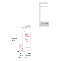 Wall Tower Rack 31.5" H, Natural Oak - Bathroom