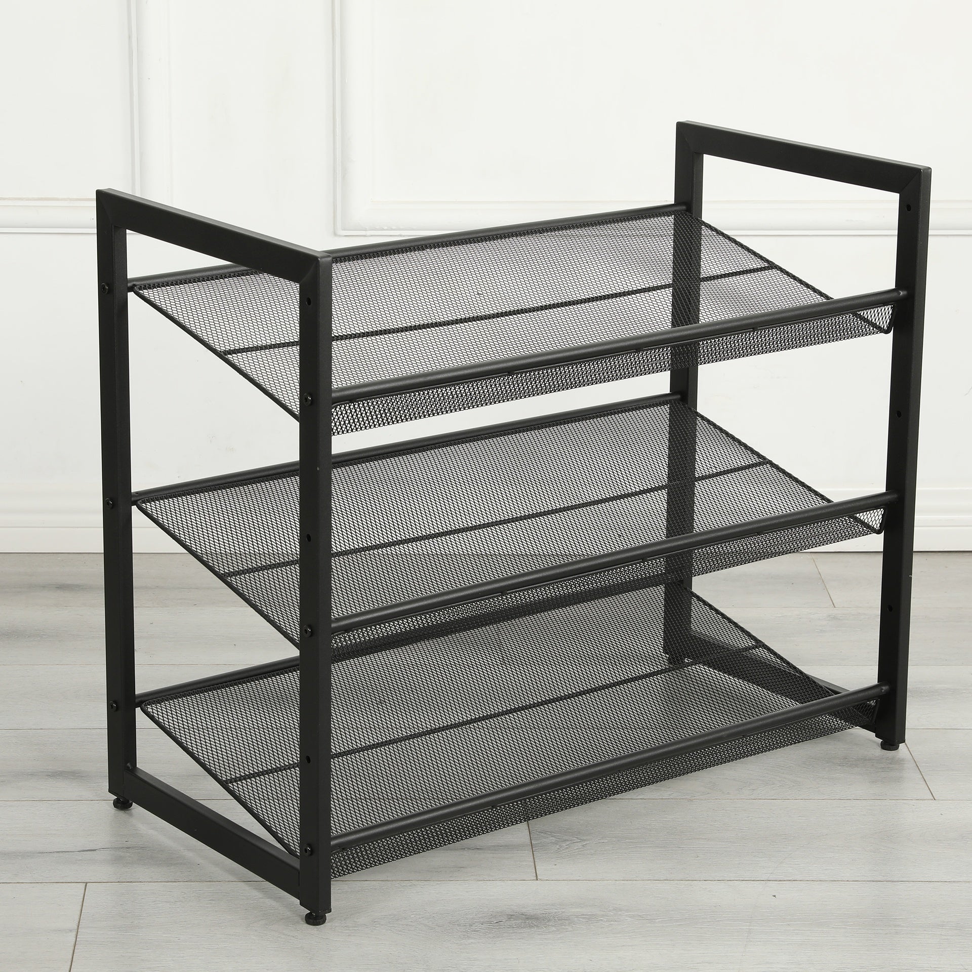 3-Tier Adjustable Shoe Rack, Freestanding Shoe Storage Organizer with Storage Shelves suitable for Front Door Entrance, Entryway