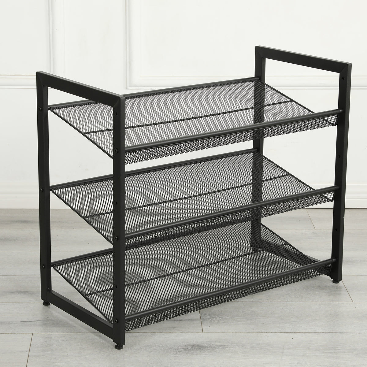 3-Tier Adjustable Shoe Rack, Freestanding Shoe Storage Organizer with Storage Shelves suitable for Front Door Entrance, Entryway