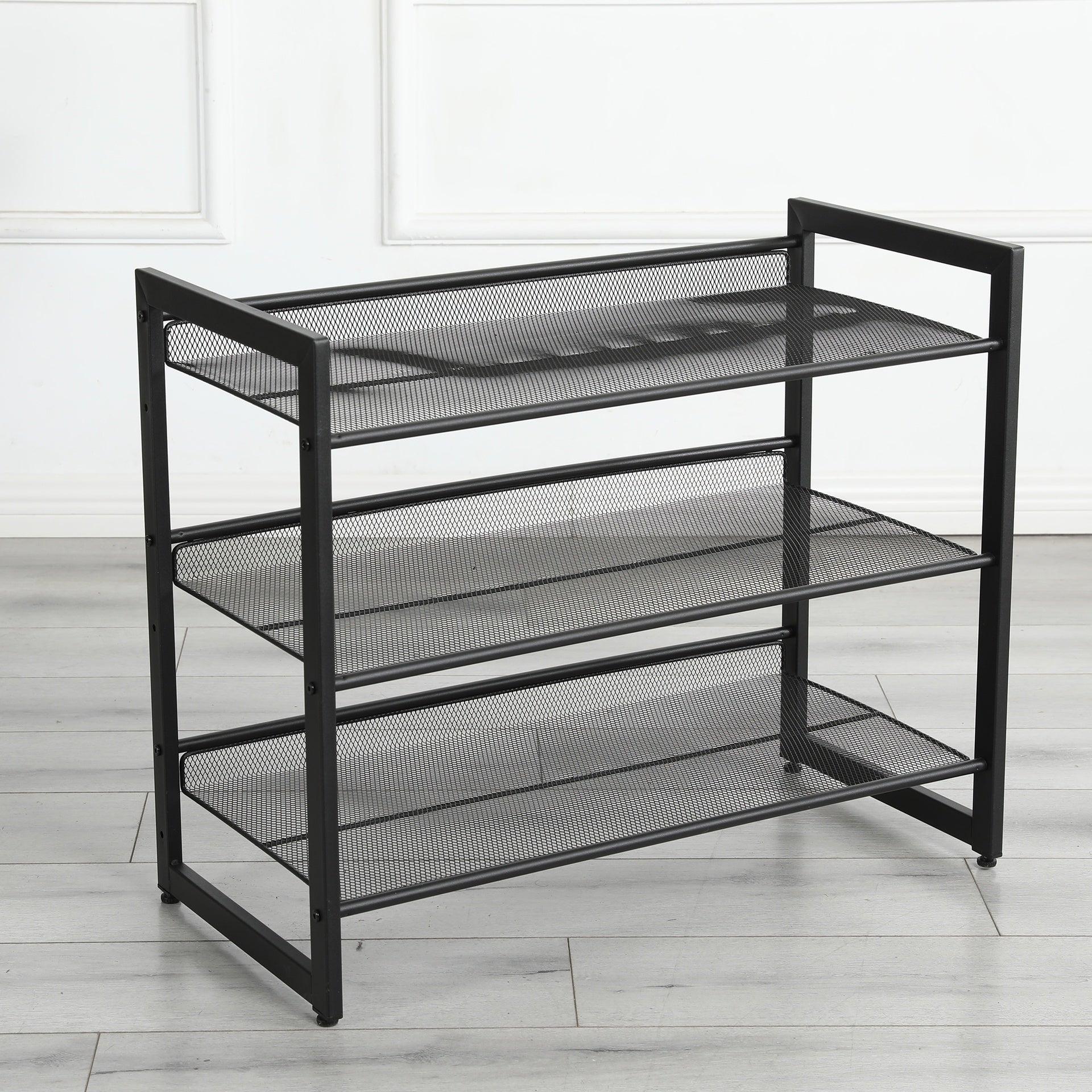 3-Tier Adjustable Shoe Rack, Freestanding Shoe Storage Organizer with Storage Shelves suitable for Front Door Entrance, Entryway