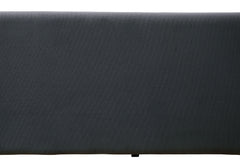 Gray Finish Transitional Style Daybed With Trundle Nailhead Trim Padded Button Tufted Upholstery Tuxedo Design Slat Kit Included