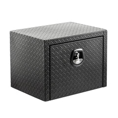 24 inch aluminum underbody truck tool box heavy duty underbed toolbox tool storage organizer chest  waterproof  diamond thread plate  ideal for pickup truck ATV RV trailer