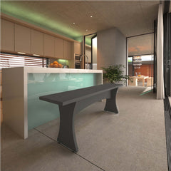 Dining Bench - Set of 2 in Charcoal Gray