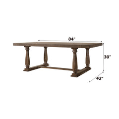 Bernard Weathered Oak Finish Dining Table