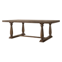 Bernard Weathered Oak Finish Dining Table
