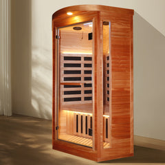 Single pentagonal far-infrared sauna room