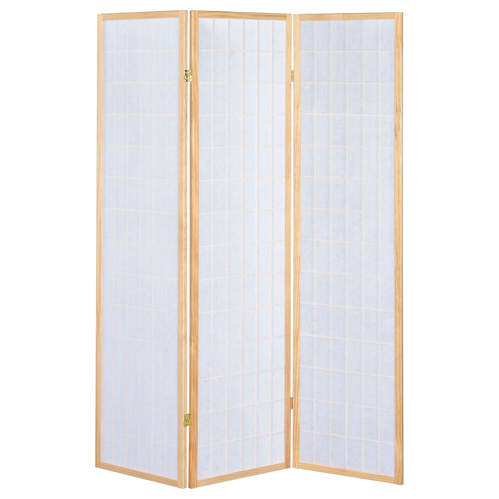 Porch & Den Natural 3-Panel Room Divider Folding Shoji Screen