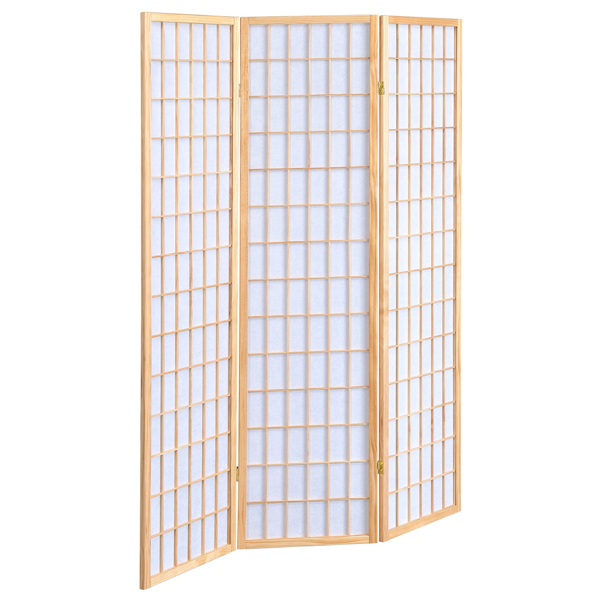 Porch & Den Natural 3-Panel Room Divider Folding Shoji Screen