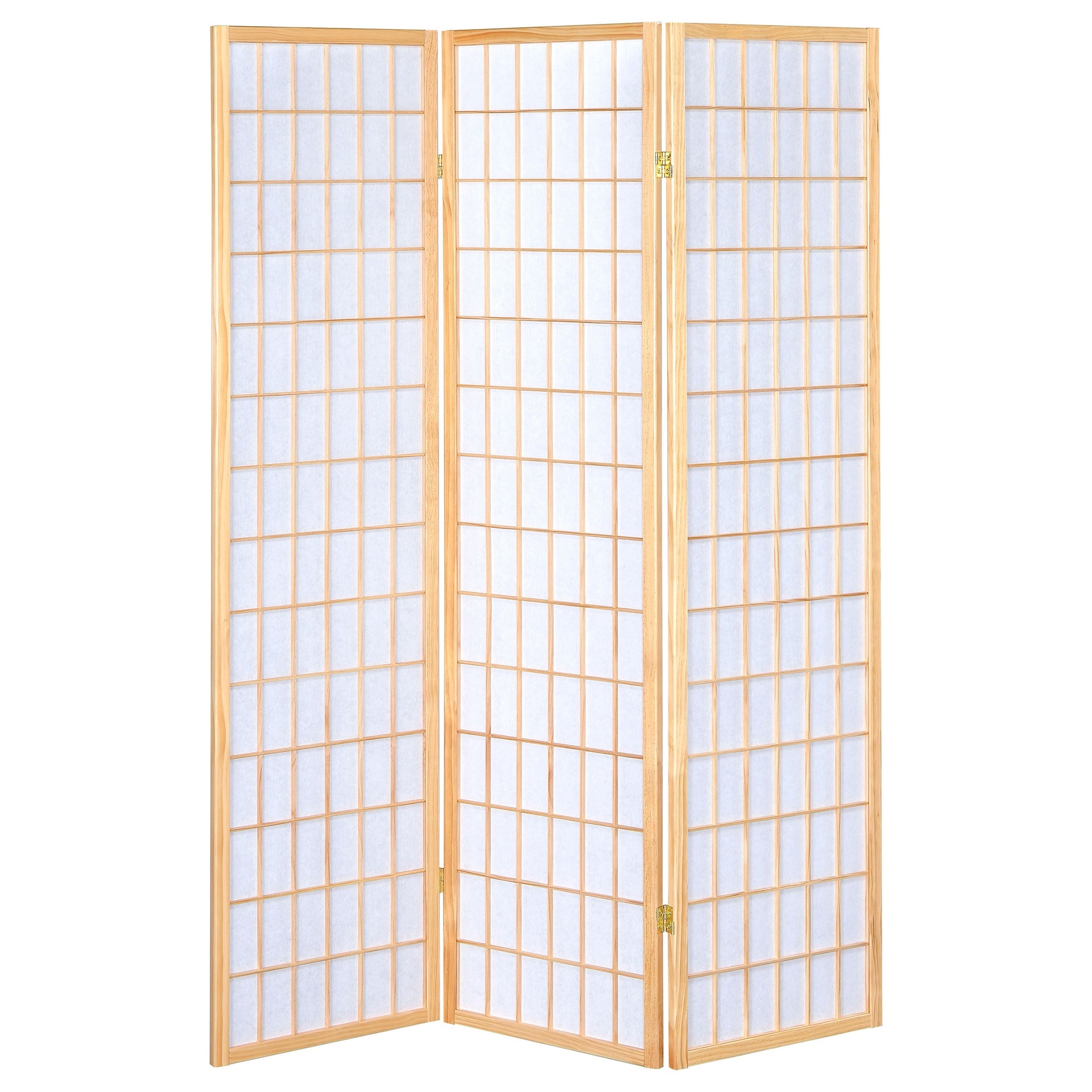 Porch & Den Natural 3-Panel Room Divider Folding Shoji Screen