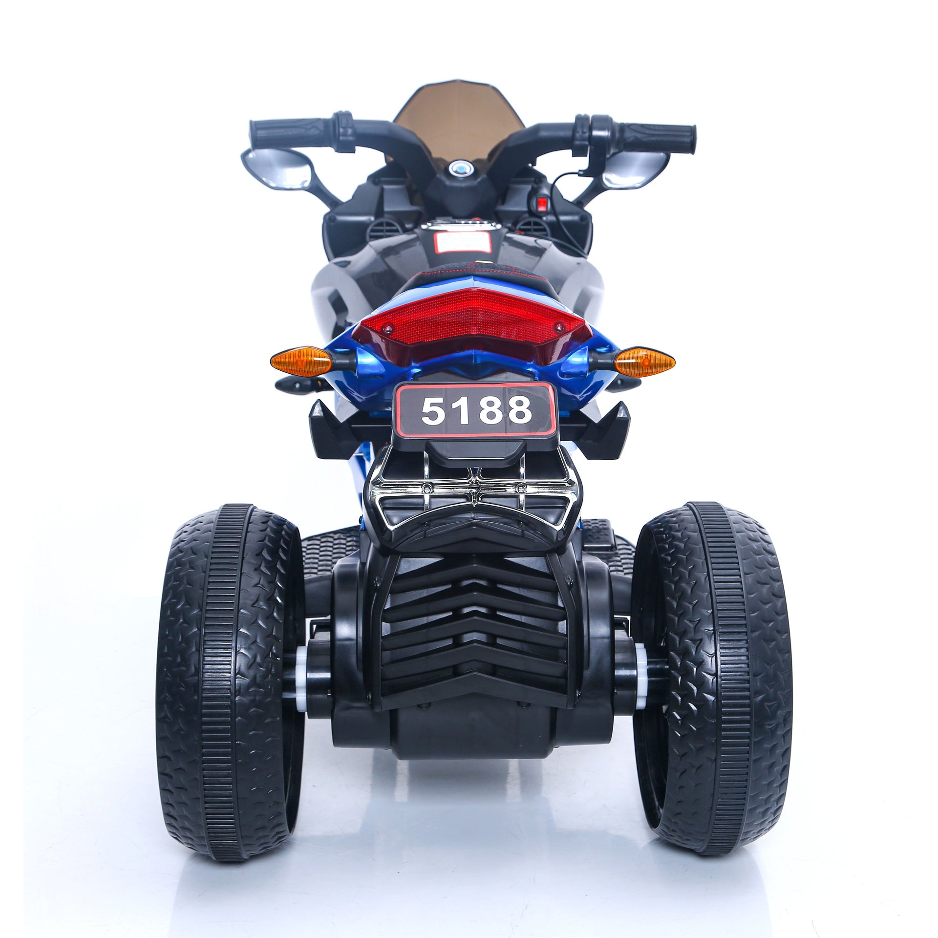 Kids Motorcycle Ride-On Motorcycle 3-Wheels Battery Powered Motorbike  Rechargeable 12 V kids  ride on toy with PU seat Training  Wheels/manual throttle/ drive by hand /Lighting  wheels